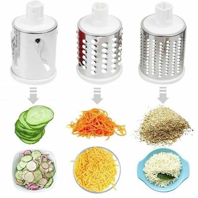 Grateador de queso rotativo manual de caja redonda de trituración tambor triturador para triturar verduras
