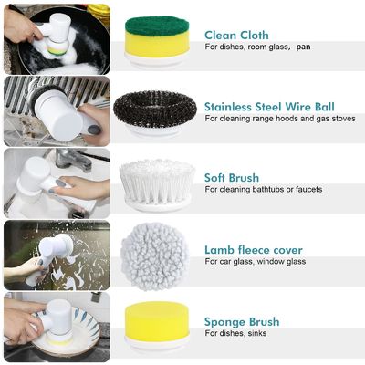 Cepillo de lavado de platos de cocina recargable USB para la limpieza doméstica del fregadero y la bañera