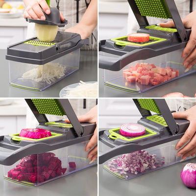 Herramientas de cocina verde/gris Cortador de verduras multifuncional para 2023