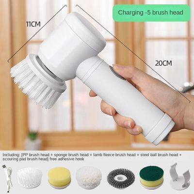 Cepillo de lavado de platos de cocina recargable USB para la limpieza doméstica del fregadero y la bañera