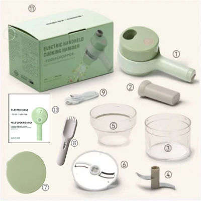 Europa portátil 4 en 1 cortador de verduras juego inteligente gadget cortador eléctrico chopper de cocina