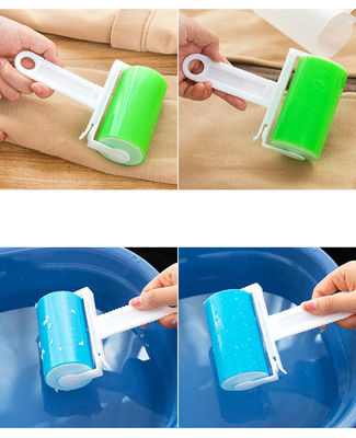 Rollo de lino azul para quitar el vello de las mascotas con hojas pegajosas reutilizables y cubierta lavable