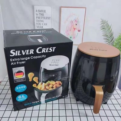 Fritadora eléctrica digital de aire profundo para cocinar pollo sano 6L a tensión V 111V-240V
