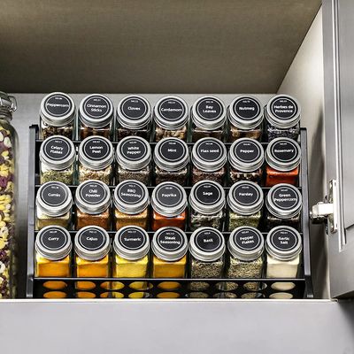 4 capas de alambre de hierro malla de especias Jar Rack para la organización de la cocina Rack Tamaño 30 * 9.8 * 23.3cm