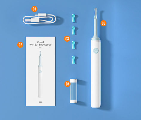 3.9mm HD Otoscopio digital de oído WiFi con función direccional de IA y conectividad WiFi