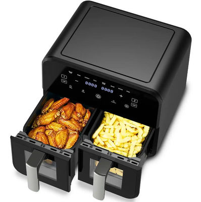 9L pantalla táctil freidora de aire doble freidora eléctrica inteligente sin aceite para el hogar