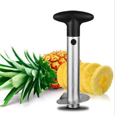 Cortador de frutas de acero inoxidable manual negro con hoja afilada y mango desmontable