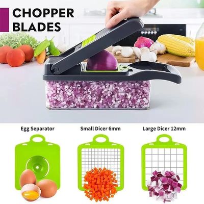 Chopper de plástico versátil para frutas verduras herramienta de cocina duradera 35.5x11.8x11.8cm