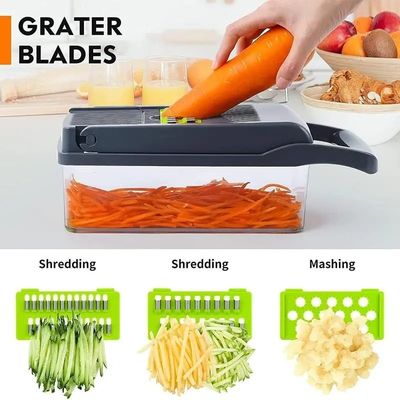Chopper de plástico versátil para frutas verduras herramienta de cocina duradera 35.5x11.8x11.8cm