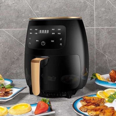 4.5L 6L Fritadora de aire de plata sin aceite el secreto de comidas deliciosas y saludables