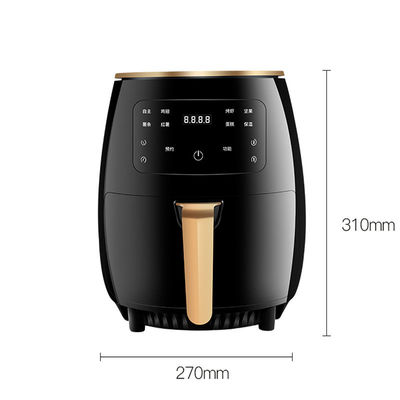 4.5L 6L Fritadora de aire de plata sin aceite el secreto de comidas deliciosas y saludables