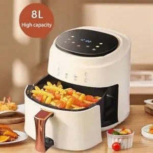 Pantalla táctil inteligente de 8L de 1400W Fritar eléctrico sin aceite Fritar con aire caliente Adecuado