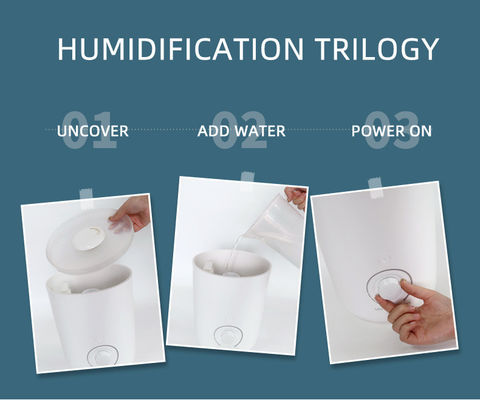Humidificador de aire de 3.0L con apagado automático inteligente y luz nocturna colorida para un sueño tranquilo