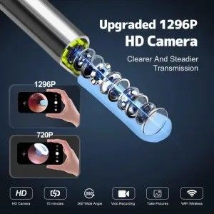 Kit de eliminación de cera de oído para limpieza doméstica con cámara y luz de limpieza de oídos Otoscope 1296P