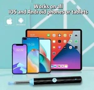 Kit de eliminación de cera de oído para limpieza doméstica con cámara y luz de limpieza de oídos Otoscope 1296P