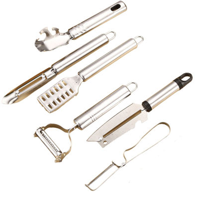Dispositivos de cocina Conjunto de 6 piezas de acero inoxidable Cuchillo de fruta y verdura para pelar multifuncional