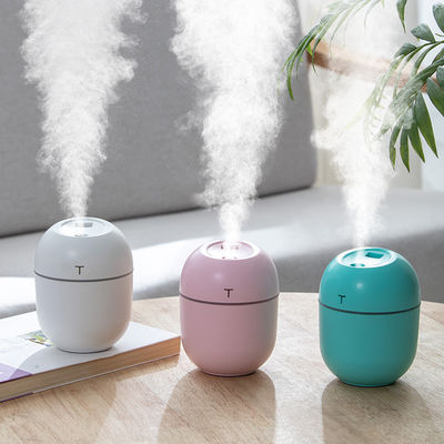 Humidificador de aire portátil de ultrasonido de 220 ml con lámpara nocturna LED y difusor de aroma USB