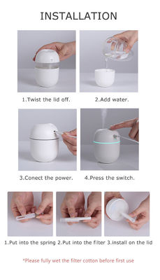 Humidificador de dormitorio de colores con aromaterapia de aceites esenciales y luces LED
