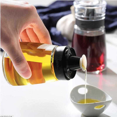 Jarrón de vidrio transparente de aceite 170ml botella de aerosol de aceite de vinagre conjunto para artículos de cocina 425g
