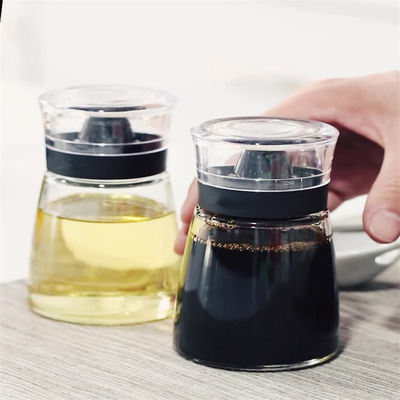 Jarrón de vidrio transparente de aceite 170ml botella de aerosol de aceite de vinagre conjunto para artículos de cocina 425g