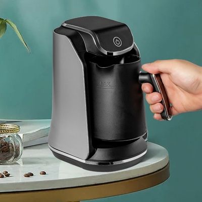 Máquina de café eléctrica turca de servicio único con filtro reutilizable y placa de calentamiento