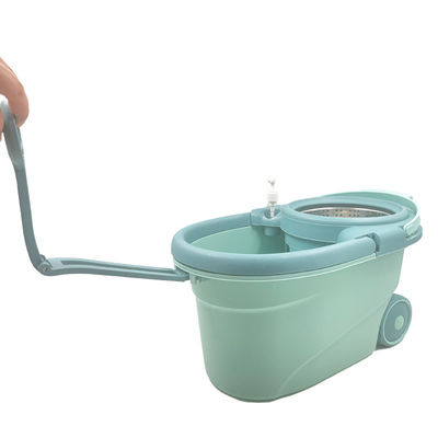 Promoción 360 grados de rotación del cubo de la fregona con material de acero inoxidable PP microfibra