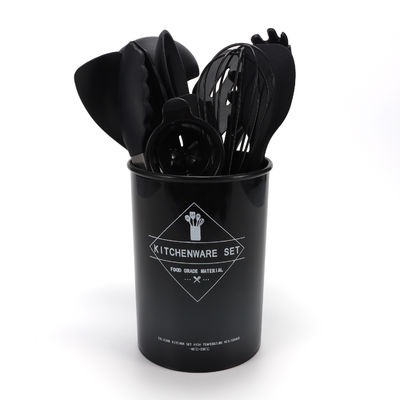Sapatula de silicona de cocina con cubo de almacenamiento de 12 piezas utensilios de cocina no adhesivos