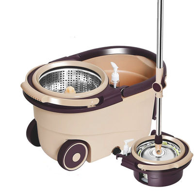 Wringer de acero inoxidable de 360 giros fácil limpieza ciclón de limpieza de piso de la fregona y el cubo de juego