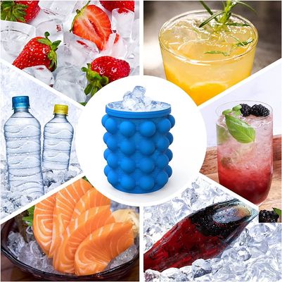 267 gramos Silicón portátil medio redondo Concha de hielo para ahorrar espacio con tapa azul/rojo/amarillo
