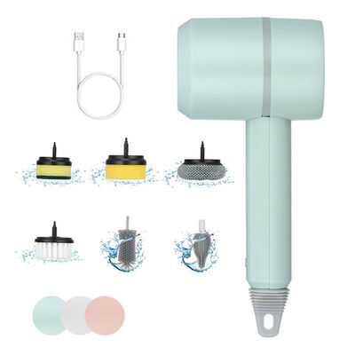 Cepillo eléctrico de lavabo 6 en 1 Cepillo de bañera portátil para limpieza de baño y cocina