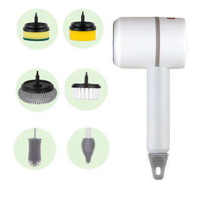 Cepillo eléctrico de lavabo 6 en 1 Cepillo de bañera portátil para limpieza de baño y cocina