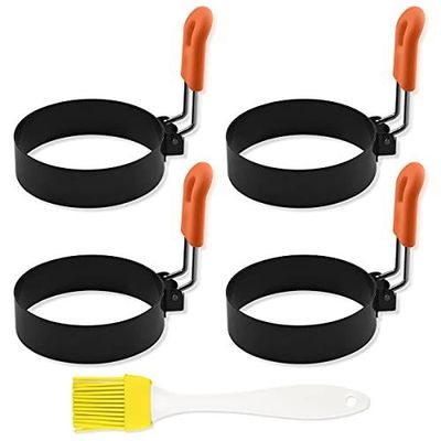 Inicio Cocina Anillos de cocción de huevos de acero inoxidable Molde de panqueques para freír huevos y tortilla