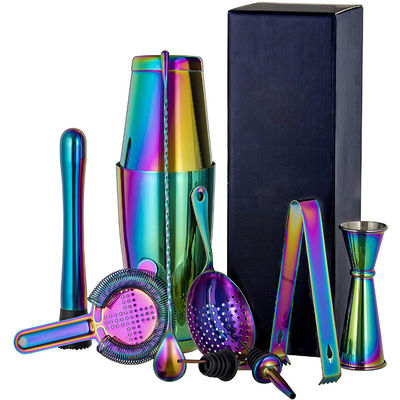 Diseño clásico de 11 piezas Kit de bartender Cocktail Set de fumador de 750 ml / 600 ml para la fabricación