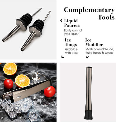 Diseño clásico de 11 piezas Kit de bartender Cocktail Set de fumador de 750 ml / 600 ml para la fabricación