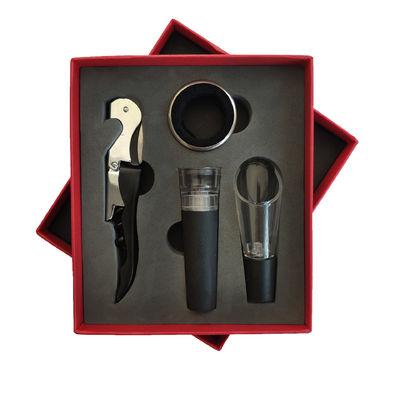 Acero inoxidable cuchillo de caballo de mar rojo caja de regalos herramientas de barra de tipo sacacorchos abertura de vino conjunto