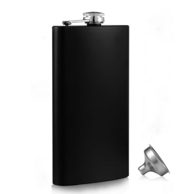 Flasca de vino de acero inoxidable cubierta de cuero para hombres 8 oz Flasca de cadera exterior Tamaño del producto 93 * 122mm