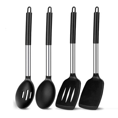 Cuchara antiadherente de silicona para freír pescado Spatula de fugas Set de utensilios de cocina para el hogar