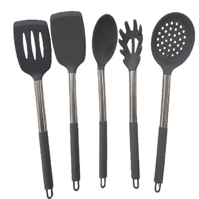 Cuchara antiadherente de silicona para freír pescado Spatula de fugas Set de utensilios de cocina para el hogar