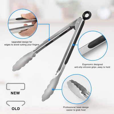 Acero inoxidable alimento aislamiento anticalor clip de pan de silicona para juegos de utensilios duraderos