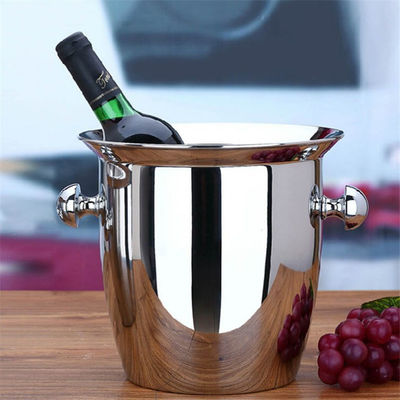 Cubo de hielo de acero inoxidable para 6 botellas de cerveza vino tinto personalización promoción de ventas