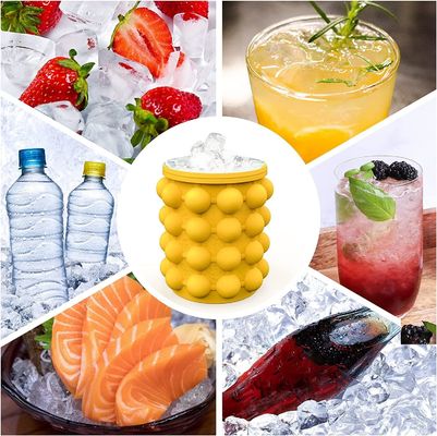 Compuesto de diseño moderno de silicona cubo de hielo cubo para ahorrar espacio material de grado alimenticio