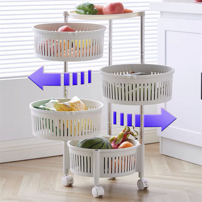 Almacenamiento de cocina sostenible 3/4/5 capas de estanterías giratorias de verduras para un hogar más verde