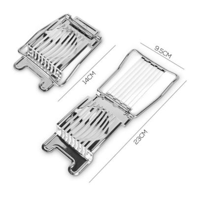 Cortador de huevos de jamón de acero inoxidable 14*9,5*2,2 cm Herramientas para huevos hervidos