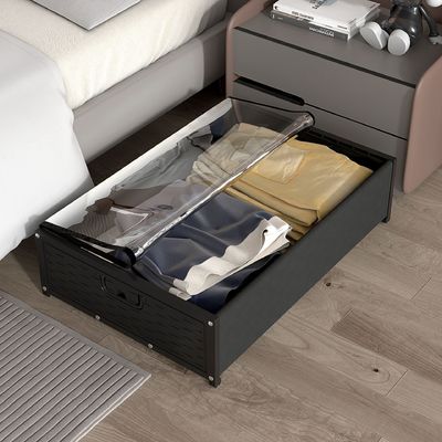Bajo ropa de cama / juguetes Caja de almacenamiento con polea y tapa El máximo ahorro de espacio