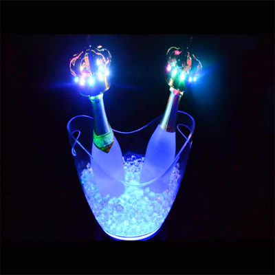 LED de forma ovalada de lujo con luz intermitente Vino Vodka Whiskey Champaña Baldes para KTV Bar Party