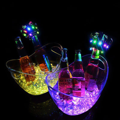 LED de forma ovalada de lujo con luz intermitente Vino Vodka Whiskey Champaña Baldes para KTV Bar Party