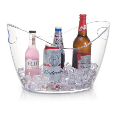 8L LED acrílico plástico cubo de hielo estilo de diseño moderno para la fiesta bar cubo de barras de tipo Tongs