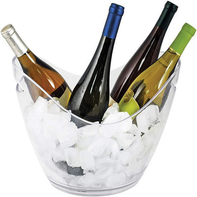 8L LED acrílico plástico cubo de hielo estilo de diseño moderno para la fiesta bar cubo de barras de tipo Tongs