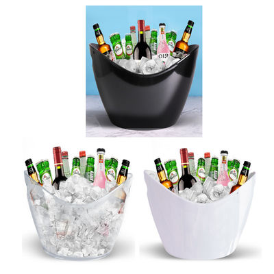 8L LED acrílico plástico cubo de hielo estilo de diseño moderno para la fiesta bar cubo de barras de tipo Tongs