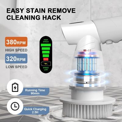 Cepillo eléctrico de limpieza USB 9 en 1 para la cocina baño bañera y fregadero